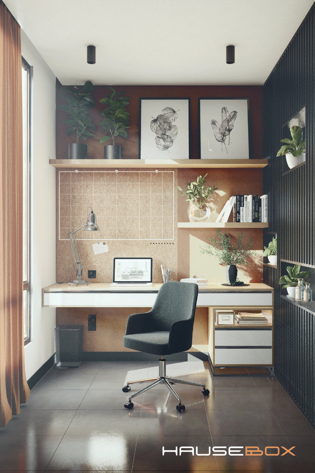 Louis Çalışma Sandalyesi – Silinebilir Keten Kumaş (Koyu Gri - Krom Ayak)